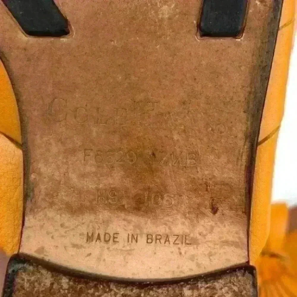 Cole Haan country sandals size 7.5 yellow leather coastal granny 90s vintage